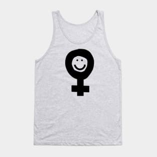 Female Smile Feminism Monochrome Minimal Tank Top